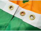 SYII Irish Bunting Flag 3x6 FT, Embroidered Shamrock Ireland Bunting flags, 210D Polyester Saint Patrick's Day Banner, Outdoor Heavy Duty St Patrick's Day Bunting Flag, St. Patrick's Day Decorations - Image 2
