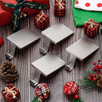 Christmas Stocking Holder for Mantel Fireplace Metal Stocking Hangers Hanging Hooks Heavy Duty Weighted Stocking Holder Bases for Xmas Shelf Fireplace Stair Decor (4, Silver) - Image 6