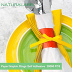 NATURALABEL Self-Adhesive Napkin Bands, Bulk Pack of 20,000, Red - Image 3