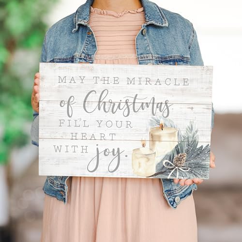 Simply Said, INC Rustic Pallets, May the Miracle of Christmas... - 16" x 10.75" Rustic Wood Sign RUS1263 - Image 3