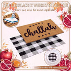 Moucuny 2 Pcs Happy Challah Days Doormat, Hanukkah Outdoor Decor, Non-Slip - Image 4