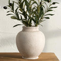 Ceramic Flower Vase, Rustic Farmhouse Decorative Vase Pottery Pampas Grass Vases for Home Decor Table Living Room Entryway Mantel Bookshelf Bedroom Bathroom Kitchen - 6.7" D by ooit