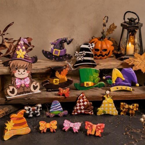 Magnetic Wooden Animal Figurine Interchangeable Holiday Decor (E) - Image 3