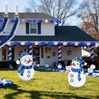 Jenaai 2 Pcs Metal Hanukkah Snowman Yard Signs with Stakes, 16" Outdoor - Image 4