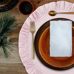 18 Inch Velvet Round Placemat with Ruffle for Dining Table Outdoor Placemats Non-Slip Washable for Gathering, Occasional Decoration and Family Parties Celebrations Set of 4, Pink - Image 2