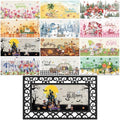 Nuanchu 12 Pack Seasonal Doormat Inserts, 10x22 in, Interchangeable, Vivid by Nuanchu