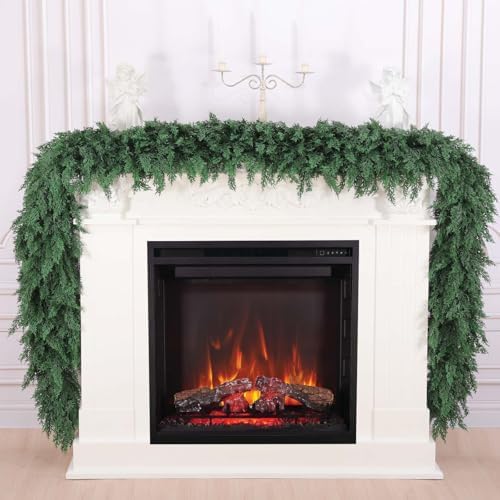 Hananona 9 FT Christmas Garland, 2 Pcs Real Touch Cedar Garlands - Image 5