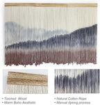 AKSWSHO Large Dip-Dye Macrame Wall Hanging Tapestry 59"x38" Boho Decor - Image 6