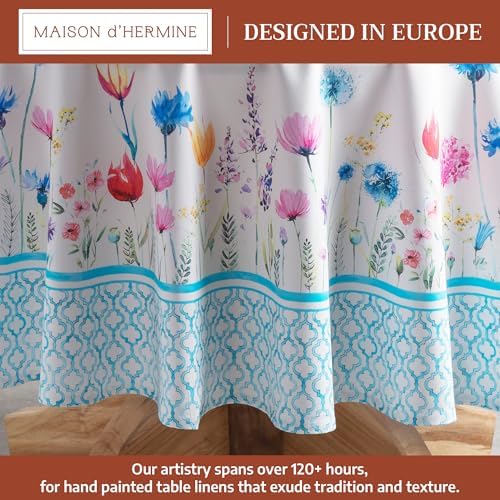 Maison d' Hermine Table Cloth Round Table Reusable 100% Cotton 63" Diameter - Image 2