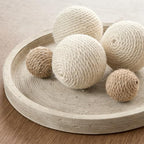 Vanselia Decorative Table Tray Round Trays Home Decor Cement (11.8" Retro) by VanseliaHome