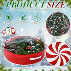 4 Pcs 36 Inch Christmas Wreath Storage Bags, Cute Lollipop - Image 2