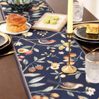 bilin gaier Designer Vintage Linen Small Table Runner,63"x12"-DeweyA Blue - Image 6