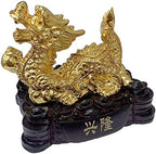 Betterdecor Gold Color Feng Shui 12 Chinese Zodiac Animal Statue Figurine Home Office Decoration and Gift for New Year Holidays and Birthday (Zodiac Dragon) - Image 5