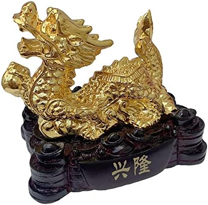 Betterdecor Gold Color Feng Shui 12 Chinese Zodiac Animal Statue Figurine Home Office Decoration and Gift for New Year Holidays and Birthday (Zodiac Dragon) - Image 5