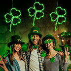 [Timer] 3 Pack St Patricks Day Decorations Shamrocks Window Lights Battery Operated, Green St. Patrick's Day Lights Saint Patricks Day Decor Window Silhouette Lights for Home Party Door Indoor Outdoor - Image 5