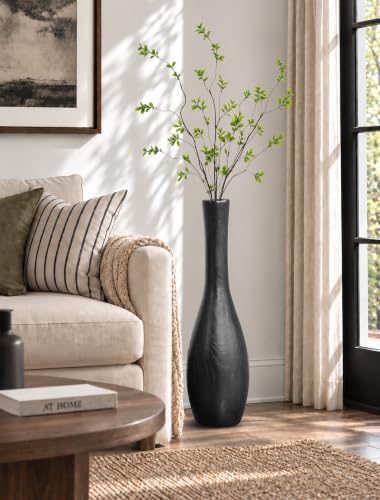 Hanobe 27.5" Tall Black Floor Vase for Modern Living Room Decor - Image 2