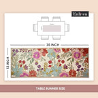 Floral Spring Beaded Table Runner, Handmade Beaded Table Runners 13x36 inches, Multicolour - Image 5