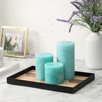 3x6 Inch Turquoise Pillar Candles Set of 3 - Unscented Candles, Long Clean Burning, Large Big Candles, Smokeless Dripless Pillar Candles for Dinner Table, Wedding, Home, Bathroom, Rustic Decor - Image 5
