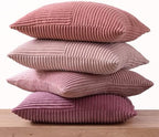 MIULEE Aesthetic Pink Throw Pillow Covers 18x18 Inch Set of 4 Spring Decorative Coquette Cushion Cases Cute Gradient Pillow Cases Corduroy Home Decor for Couch Sofa Living Room Bed Valentine Decor - Image 5