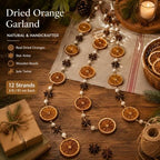 12 Pcs 3ft Dried Orange Slice Christmas Tree Garland Star Anise - Image 3