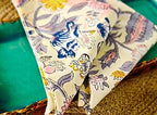 AVKA Studio Cotton Print Dinner Napkins 18x18 inches - Washable Cloth Napkins Set of 12 - Everyday Use or Dinner Party and Events - Light Yellow Indian Block Printed Fabric - Image 4