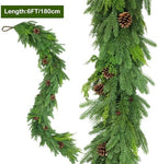 6FT Christmas Garland,Cedar Garland with Pine Cones,Artificial Pine Garland - Image 5
