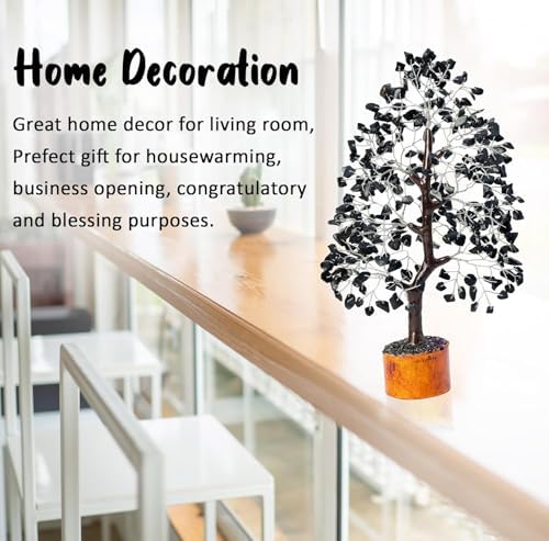 Crocon® Black Tourmaline Crystal Tree of Life Birthday Gifts for Men, Dad, - Image 4