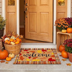 Drydiet 2 Pcs Fall Leaves Layered Doormats Fall Coir Welcome Mat - Image 5