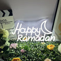 Happy Ramadan LED Neon Sign Transparent Acrylic Light Decor for Wedding Birthday Party Wall Home Bedroom Room Art Decoration with USB Light Modulator 5V by Unknown
