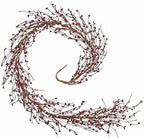 Fall Thanksgiving Pip Berry Garland – 54" Rustic Burgundy & Cream Berries - Image 5