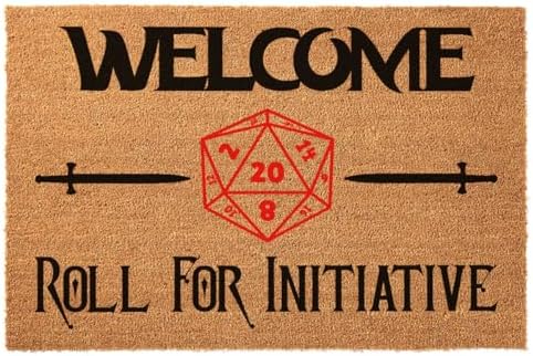 Funny Welcome Coir Doormat for Porch Decor - Personalized Rug with Heavy-Duty PVC backing, Non-Slip, 23.6 x 15.9 inch by JiXianJu