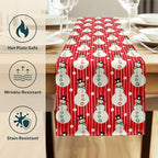 Christmas Table Runners | Red Snowman | Seasonal Table Decorations | Home Kitchen Decor | Made in The USA | Stain Resistant | 14" x 72" Long - Image 3