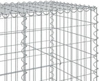 vidaXL Gabion Basket with Cover 393.7"x39.4"x39.4" Galvanized Iron - Image 4