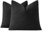 MIULEE 20x20 Decorative Boucle Couch Pillow Covers Black - Image 6
