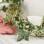 Factory Direct Craft 18 Feet of Artificial Variegated Flocked Ivy Garland for Home Decor, and Displaying - Image 3