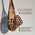 Handmade 100% Thai Bamboo Hanging Orchid Basket – 4 Inch, 5 Inch, 6 Inch (Triple Set) - Image 4