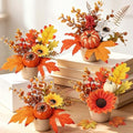 Suncalla 4 Pack Fall Centerpieces for Table Artificial Fall Flowers by Unknown