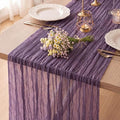 8 Pack Dusty Purple Cheesecloth Table Runner 120 Inch Boho Wedding Decor by Fixwal