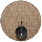 Chilewich Basketweave Placemats, Woven Round Placemats Set of 4 by Chilewich