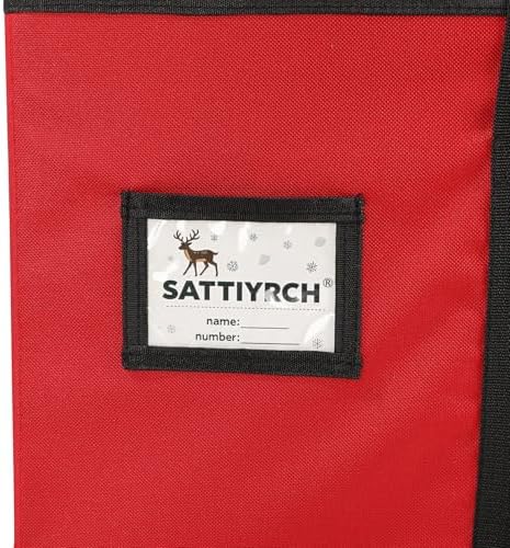 Sattiyrch Christmas Ornament Storage Box,8 Trays with Customizable Dividers,Canvas,Dust-Proof, Collapsible,Portable with Dual Handles,Holds Up to 128 x 2.36 Ornaments - Image 5