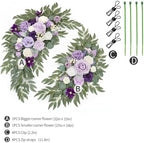 Artificial Wedding Arch Flowers Kit(Pack of 2) for Wedding Arch, Bridal Shower, Ceremony and Reception Backdrop Decoration (Dancing Purple Kelsang Flowers) - Image 6