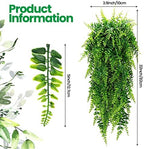 XunYee 28 Pcs Artificial Hanging Plants 32 Inch, Boston Fern - Image 2