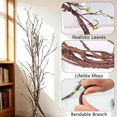 9.8FT Artificial Tree Branches Curly Willow Sprout Halloween Mantel Decor - Image 4