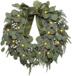 24 inch Christmas Wreath, Artifical Norfolk Pine Door Wreaths by LittleGlee