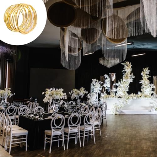Gold Napkin Rings - 24 PCS Metal Napkin Rings(Twisted Wire) - Image 5