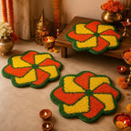 Tinideya 3 Pcs Diwali Decorations for Home Rangoli Doormat,Pookkalam - Image 5