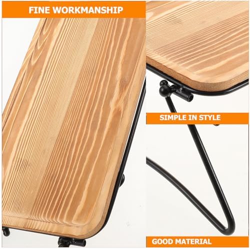 Wooden Tiered Serving Tray Set with Rack, Easy Assembly - Image 3