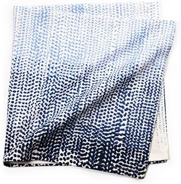 FINGERCRAFT Cloth Napkins Set of 12 Cotton Linen, 20x20 Inch, Blue Ombre - Image 4