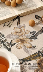 ISAENNE Designer Vintage Elegant Round Tablecloth,Diameter 55" - Image 3