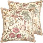 patdrea Vintage Velvet Throw Pillow Cover,Set of 2,22"x22"-Kulom A by patdrea